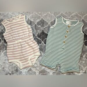 Little Planet by Carter's Baby Girls Sleeveless Bodysuit Bundle- Size 6M